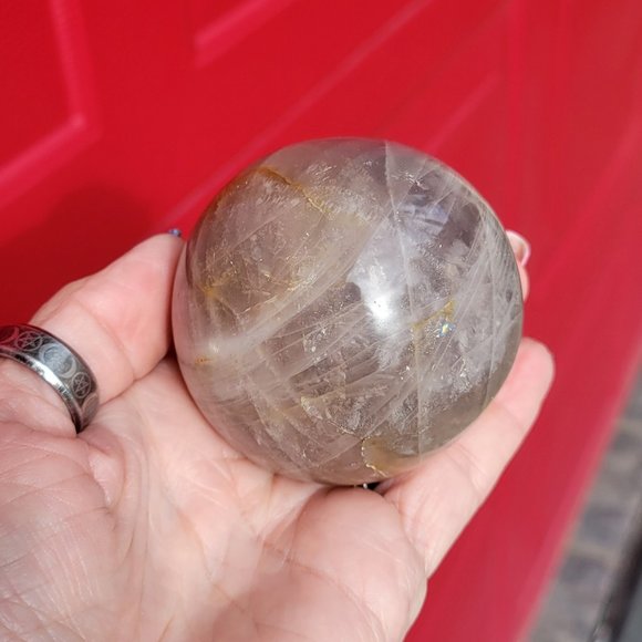 Blue Rose Quartz Sphere - Picture 2 of 2